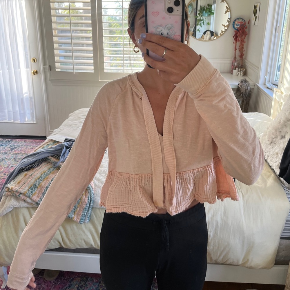 Free people cropped sweatshirt top